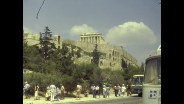 アテネ ギリシャ1978年8月 70年代のアテネ遺跡 — ストック動画