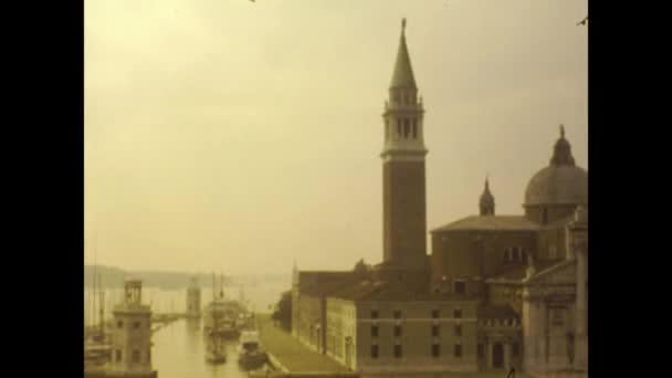 Venice Italië Juni 1973 Uitzicht Venetië Vanaf Zee Jaren — Stockvideo