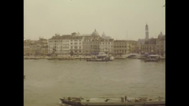 Venise Italie Juin 1973 Vue Venise Depuis Mer Dans Les — Video