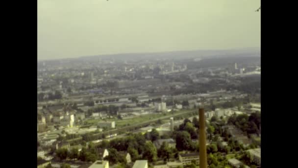 Frankfurt German Many May 1975 Frankfurt Aerial View — 图库视频影像