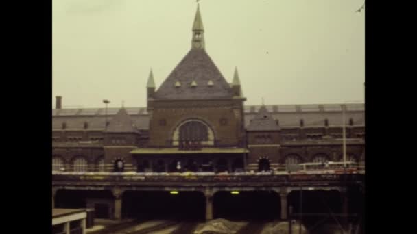 Copenhagen Dania Czerwca 1975 Kopenhaga Widok Ulicy Latach Tych — Wideo stockowe