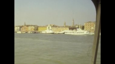 Venedik, İtalya 22 Ağustos 1978: 70 'lerde Venedik Saint Mark Meydanı manzarası