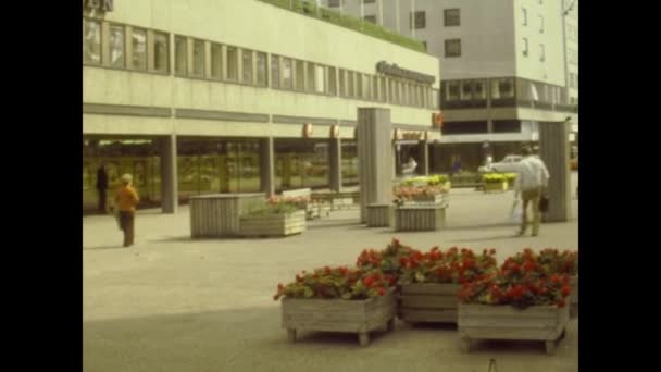 コペンハーゲン デンマーク1975年6月 70年代のコペンハーゲン ストリート ビュー — ストック動画