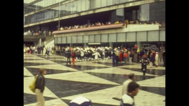 Stockholm Centrum Talet Stockholm Sverige 1979 — Stockvideo