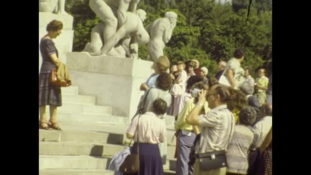 Oslo Norway Jly 1979 Frogner Park View 70S Dietiated Image — 비디오