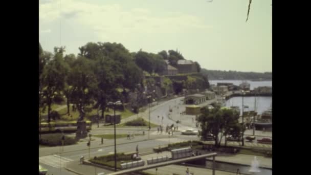 Oslo Norvegia Luglio 1979 Oslo Centro Città Negli Anni — Video Stock