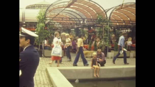 Oslo Norway 1979 Lerde Oslo Şehir Merkezi — Stok video