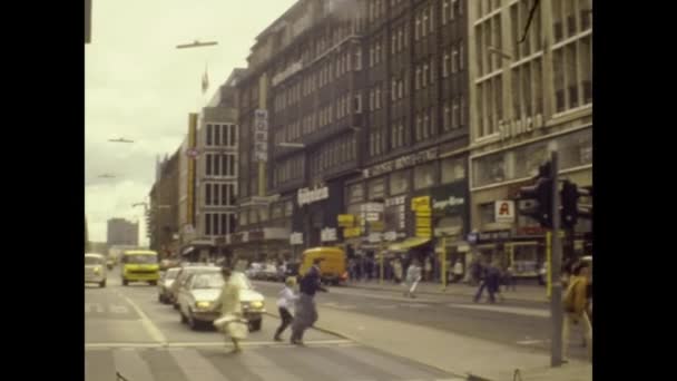 Hamburg Germania Luglio 1979 Amburgo Centro Città Negli Anni — Video Stock