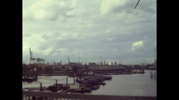 Hamburg Allemagne Juillet 1979 Hambourg Centre Ville Dans Les Années — Video