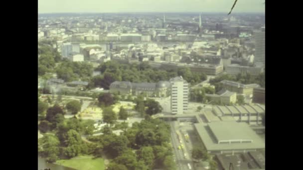 Hamburg 1979年7月 70年代汉堡航空视图 — 图库视频影像