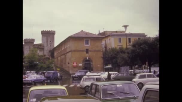 Rome Italien April 1974 Tivoli Plats Rom Talet — Stockvideo