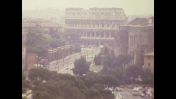Rome Italie Avril 1974 Rome Vue Sur Rue Dans Les — Video