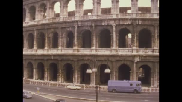 Rome Italië April 1974 Rome Colisium View — Stockvideo