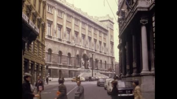 Rome Italië Oktober 1975 Rome Straatbeeld Jaren — Stockvideo