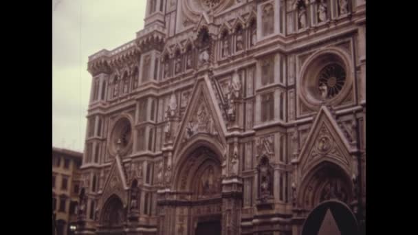 Blorence Italien Oktober 1975 Florens Domkyrka Talet — Stockvideo