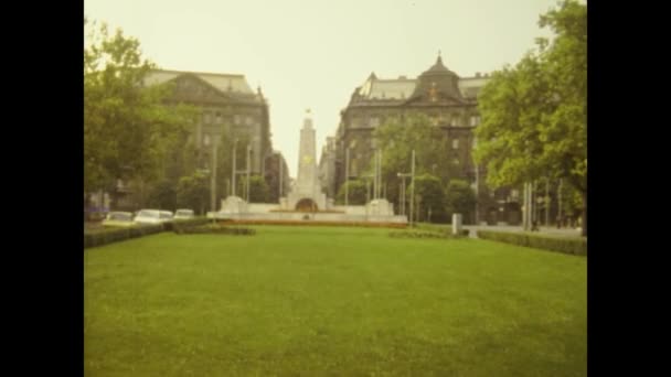 Budapest Hungría Agosto 1978 Budapest Street View — Vídeo de stock