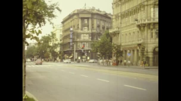 Budapest Hungary August 1978 Budapest Street View — Stock Video