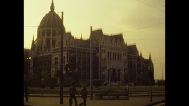 Budapest Ungern Augusti 1978 Budapest Gatuvy Talet — Stockvideo