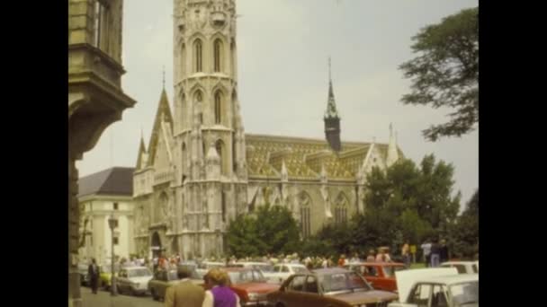 Budapest Węgry Sie 1978 Budapeszt Widok Ulicy Latach Tych — Wideo stockowe