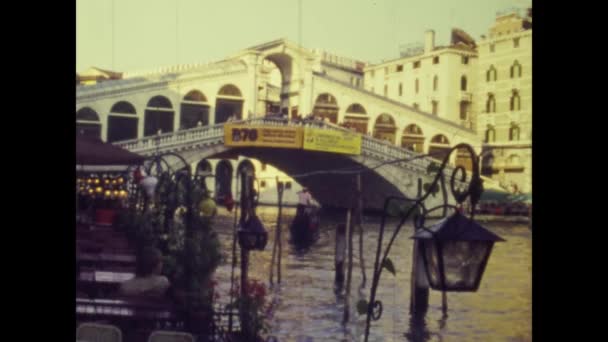 Venice Italy Αυγουστου 1978 Canal Grande Στη Βενετία 1970 — Αρχείο Βίντεο
