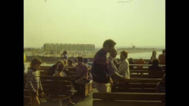 Calais França Setembro 1973 Pessoas Ferry Nos Anos — Vídeo de Stock