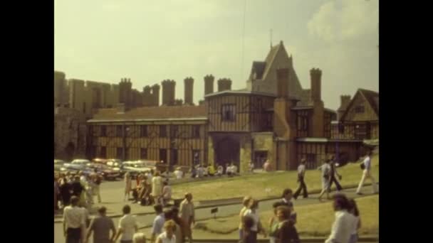 Londra Regno Unito Settembre 1974 Veduta Del Castello Windsor Negli — Video Stock