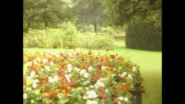 Londra Regno Unito Settembre 1979 Hampton Court Gardens Negli Anni — Video Stock
