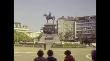 SOFYA, BULGARIA MAYIS 1981: 80 'lerde Sofya sokak manzarası