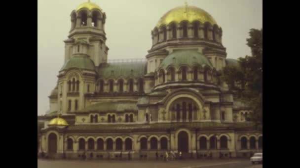 Sofia Bulgaria Mayo 1981 Vista Calle Sofía Los Años — Vídeo de stock