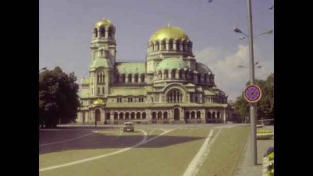 Sofia Bulgaria May 1981 Sofia Street View — Stock Video