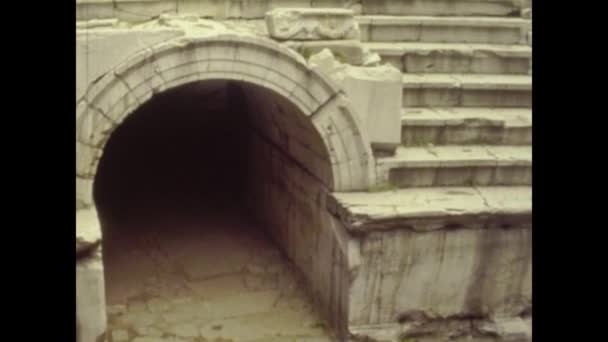 Plovdiv Bulgaria May 1976 Roman Amphitheater Plovdiv — Stock Video