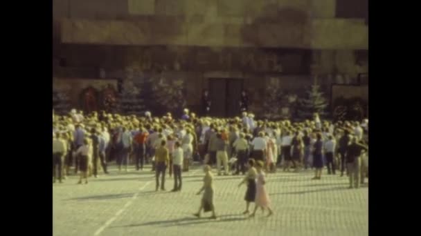 Moscow Rússia Maio 1981 Desfile Militar Mausoléu Lenine Nos Anos — Vídeo de Stock