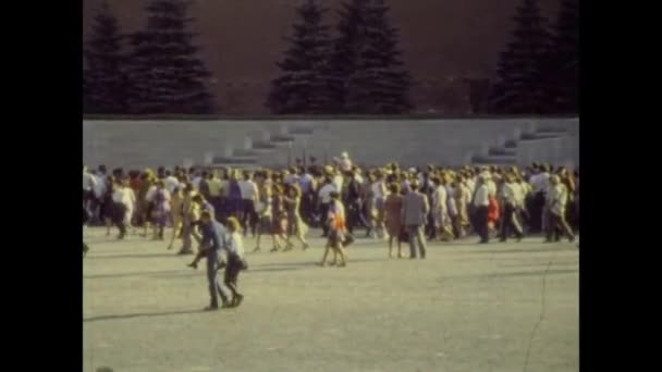 Moskou Russie Mei 1981 Militaire Parade Lenins Mausoleum Jaren — Stockvideo