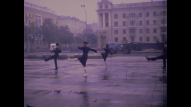 Minsk Russia October 1979 Minsk Soldiers March — Stock Video