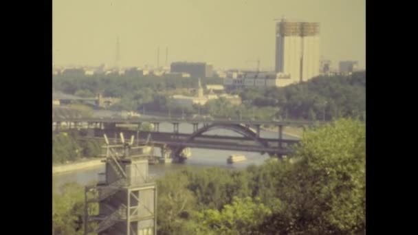 Moscow Rússia Outubro 1979 Moscovo Vista Aérea Nos Anos — Vídeo de Stock