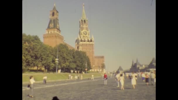 モスクワ ロシア1979年10月 70年代のモスクワ ストリート ビュー — ストック動画