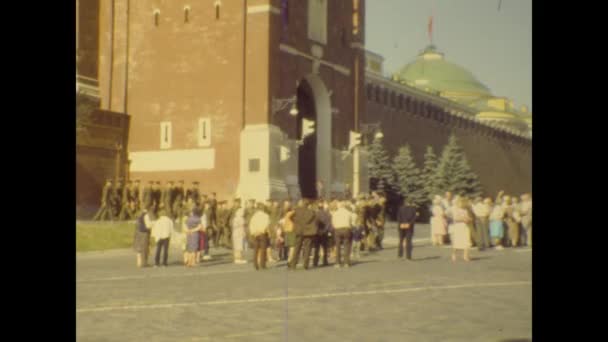 Moskau Russland Oktober 1979 Moskauer Roter Platz Den 70Er Jahren — Stockvideo