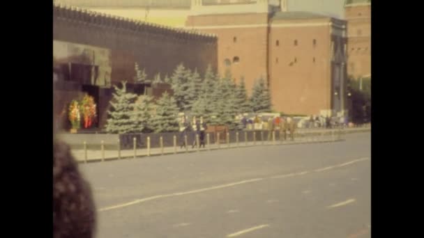 Μόσχα Ρωσία Οκτώβριος 1979 Μόσχα Κόκκινη Πλατεία Στη Δεκαετία Του — Αρχείο Βίντεο