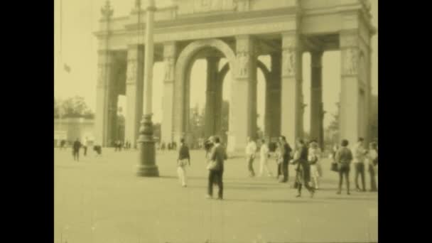 Moscow Rússia Outubro 1969 Arco Triunfal Moscovo Nos Anos — Vídeo de Stock