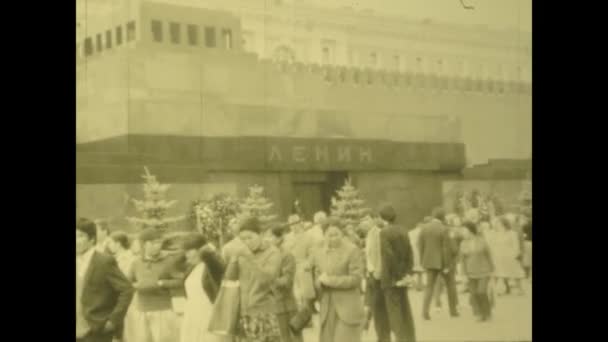Moscow Russia May 1961 Військовий Парад Мавзолеї Леніна — стокове відео