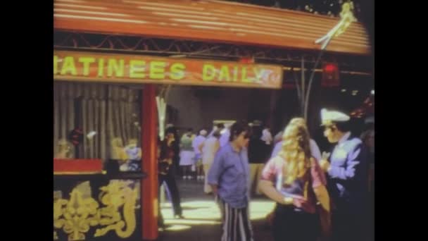 Los Angeles Usa Oktober 1972 Tcl Chinees Theater Jaren — Stockvideo