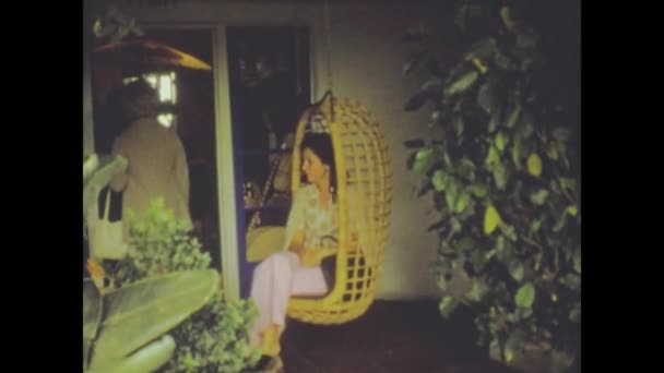 San Francisco Amerika Serikat October 1972 Orang Orang Taman Rumah — Stok Video
