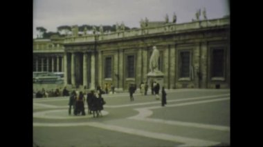 Roma, İtalya Ekim 1973: 70 'lerde St. Peter Meydanı Roma