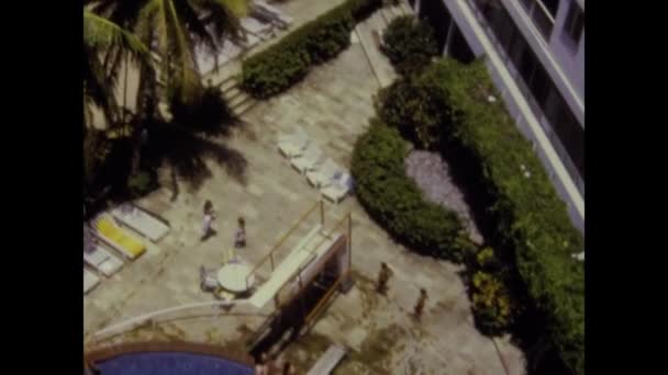 Espiritu Santo Island Mexico August 1974 Курорт Голубым Бассейном — стоковое видео