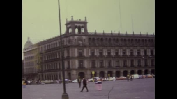 Mexico City Mexico Eki 1974 Lerde Mexico City Sokak Manzarası — Stok video