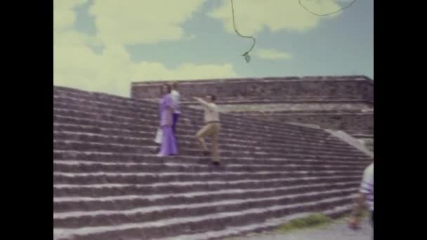 Teotihuacan México Mayo 1974 Pirámides Centro Arqueológico Teotihuacán — Vídeos de Stock