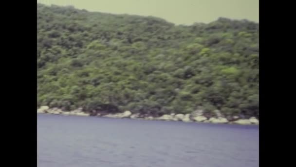 Espiritu Santo Island Mexico August 1974 Boat Ferry Sea Bonanza — Stock Video