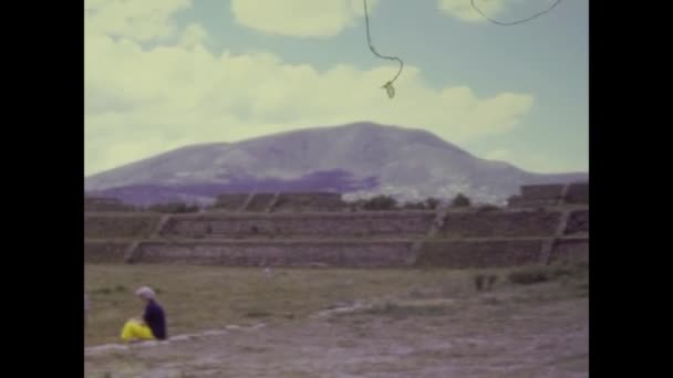 Teotihuacan México Mayo 1974 Pirámides Centro Arqueológico Teotihuacán — Vídeos de Stock