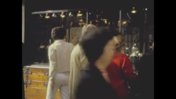 Kwiaciarnia Włochy Październik 1974 Florence Ponte Vecchio Stary Most Języku — Wideo stockowe