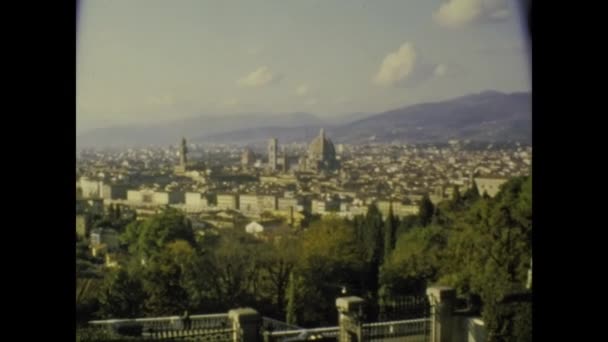 Firenze Italia Ottobre 1974 Firenze Vista Aerea Negli Anni — Video Stock